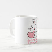 Cute Rabbit, Some Bunny Loves You Pun コーヒーマグカップ (正面左)