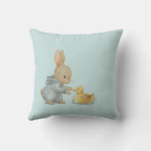 cute rabbit with duck クッション (裏面)