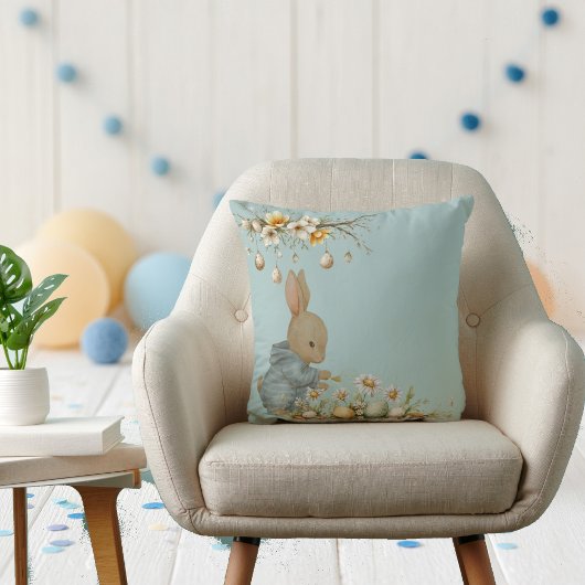 cute rabbit with duck クッション