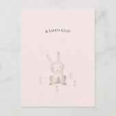 Cute Rabbit With Flowers Baby Girl Daughter ポストカード (正面)