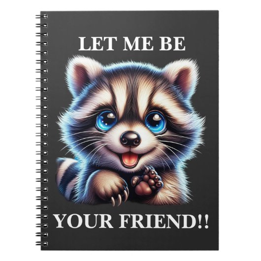 CUTE RACCOON ノートブック (正面)