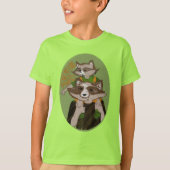 Cute Raccoon Adventure Awaits Commemorative  Tシャツ (正面)