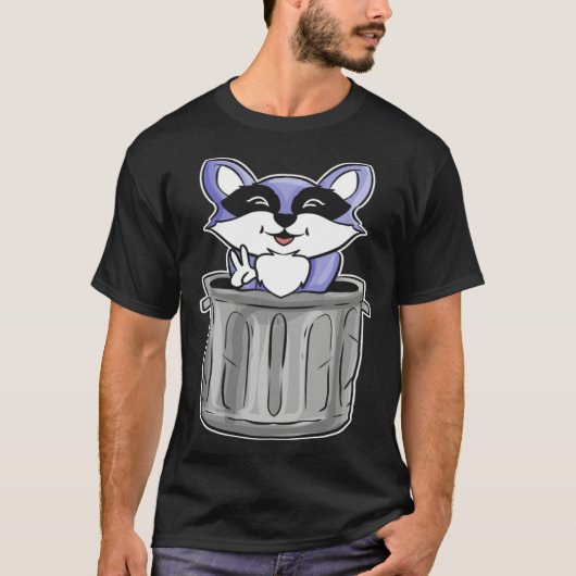 Cute raccoon animal friend with raccoon tシャツ (正面)