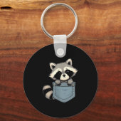 Cute Raccoon Cket Funny For Mens Womens Kids Racco キーホルダー (正面)