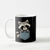 Cute Raccoon Cket Funny For Mens Womens Kids Racco コーヒーマグカップ (左)