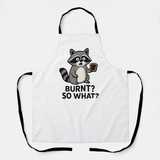 Cute Raccoon Cooking Apron – Funny Animal  エプロン (正面)