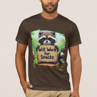 cute raccoon design with funny qoute   tシャツ