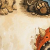 Cute Raccoon Dino Costume Pattern Wallpaper 壁紙 (縫い目)