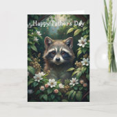 Cute Raccoon Father's Day カード (正面)
