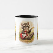 Cute Raccoon Guitar Coffee Mug – Music Lover マグカップ (中央)