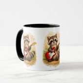 Cute Raccoon Guitar Coffee Mug – Music Lover マグカップ (正面左)