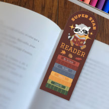 Cute Raccoon Student 読's Reward Bookmark