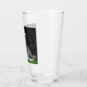 Cute Raccoon Wearing Santa Hat Holiday タンブラーグラス (左)