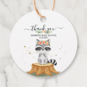 Cute Raccoon Woodland Baby Party フェイバータグ (裏面)