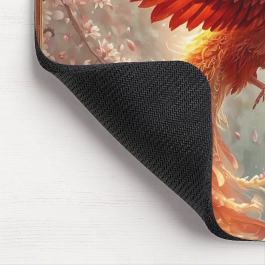 Cute Radiant Phoenix Cherry Blossom  マウスパッド (コーナー)