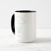 Cute Rain Cloud and Flower Coffee Mug マグカップ (正面左)
