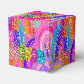 Cute Rainbow 7th Birthday Thank you Favor Box フェイバーボックス (裏面サイド)