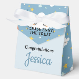 Cute Rainbow and Cloud Baby Shower 4"w x 2"l x 5"h フェイバーボックス