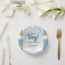 Cute Rainbow and Sleeping Cloud Baby Shower