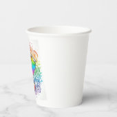 Cute rainbow baby elephant paper cup 紙コップ (裏面)