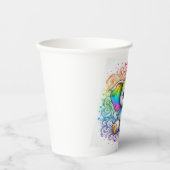 Cute rainbow baby elephant paper cup 紙コップ (正面)