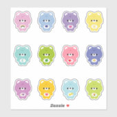 Cute Rainbow Bear シール (シート)