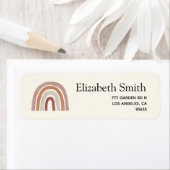 Cute Rainbow Boho Baby Shower ラベル (インサイチュ)