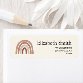 Cute Rainbow Boho Baby Shower ラベル