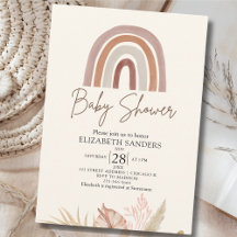 Cute Rainbow Boho Baby Shower