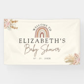 Cute Rainbow Boho Baby Shower 横断幕 (横)