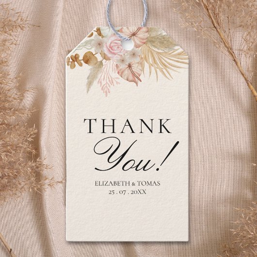 Cute Rainbow Boho Bridal Shower ギフトタグ