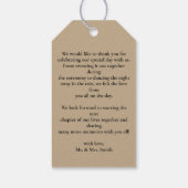 Cute Rainbow Boho Bridal Shower ギフトタグ (裏面)