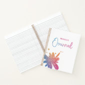 Cute Rainbow Glitter Splatter Journal Notebook ノートブック (内部)