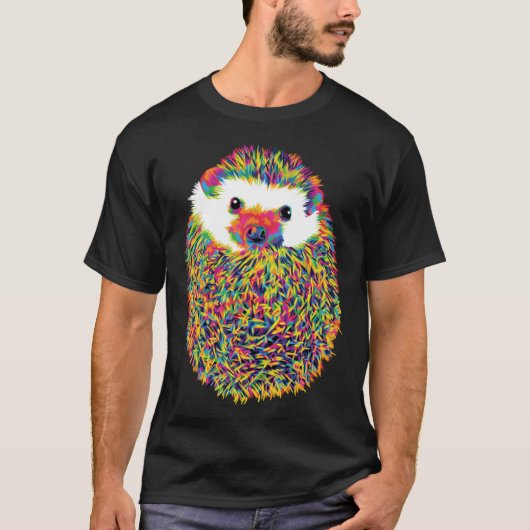 Cute Rainbow Hedgehog Tシャツ (正面)