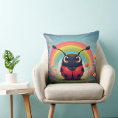 Cute Rainbow Ladybug – Whimsical Kids Decor クッション (椅子)