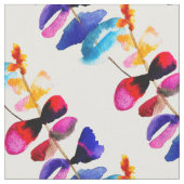 Cute rainbow leaves watercolor ファブリック (クローズアップ)