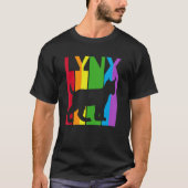 Cute Rainbow Lynx Cat Animal Tシャツ (正面)