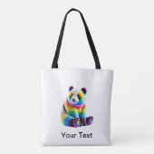 Cute Rainbow Panda トートバッグ (裏面)