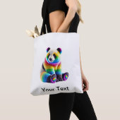 Cute Rainbow Panda トートバッグ (クローズアップ)