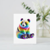Cute Rainbow Panda ポストカード (スタンド正面)