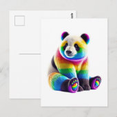 Cute Rainbow Panda ポストカード (正面/裏面)