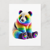 Cute Rainbow Panda ポストカード (正面)