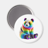 Cute Rainbow Panda マグネット (正面/裏面)