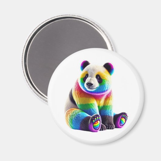 Cute Rainbow Panda マグネット (正面/裏面)