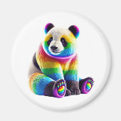 Cute Rainbow Panda マグネット (正面)