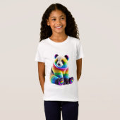 Cute Rainbow Panda Tシャツ (正面フル)