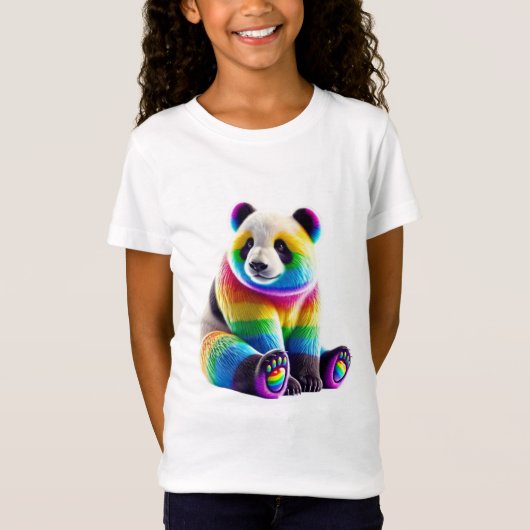 Cute Rainbow Panda Tシャツ (正面)