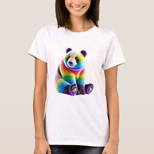 Cute Rainbow Panda Tシャツ (正面)