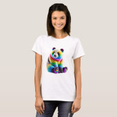 Cute Rainbow Panda Tシャツ (正面フル)