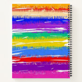 Cute rainbow stripes colorful ノートブック (裏面)